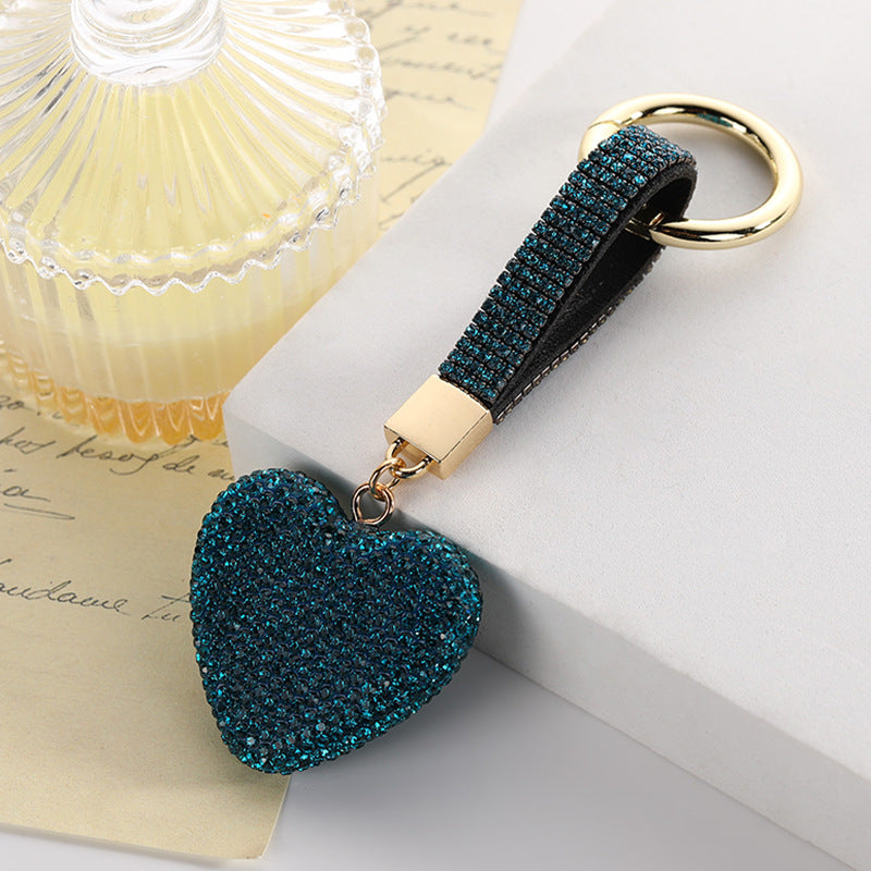Wholesale Diamond-encrusted Clay Love Car Keychain